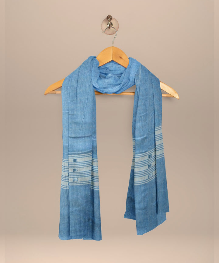 Cyan blue bright cerulean handloom cotton nuapatna dress material