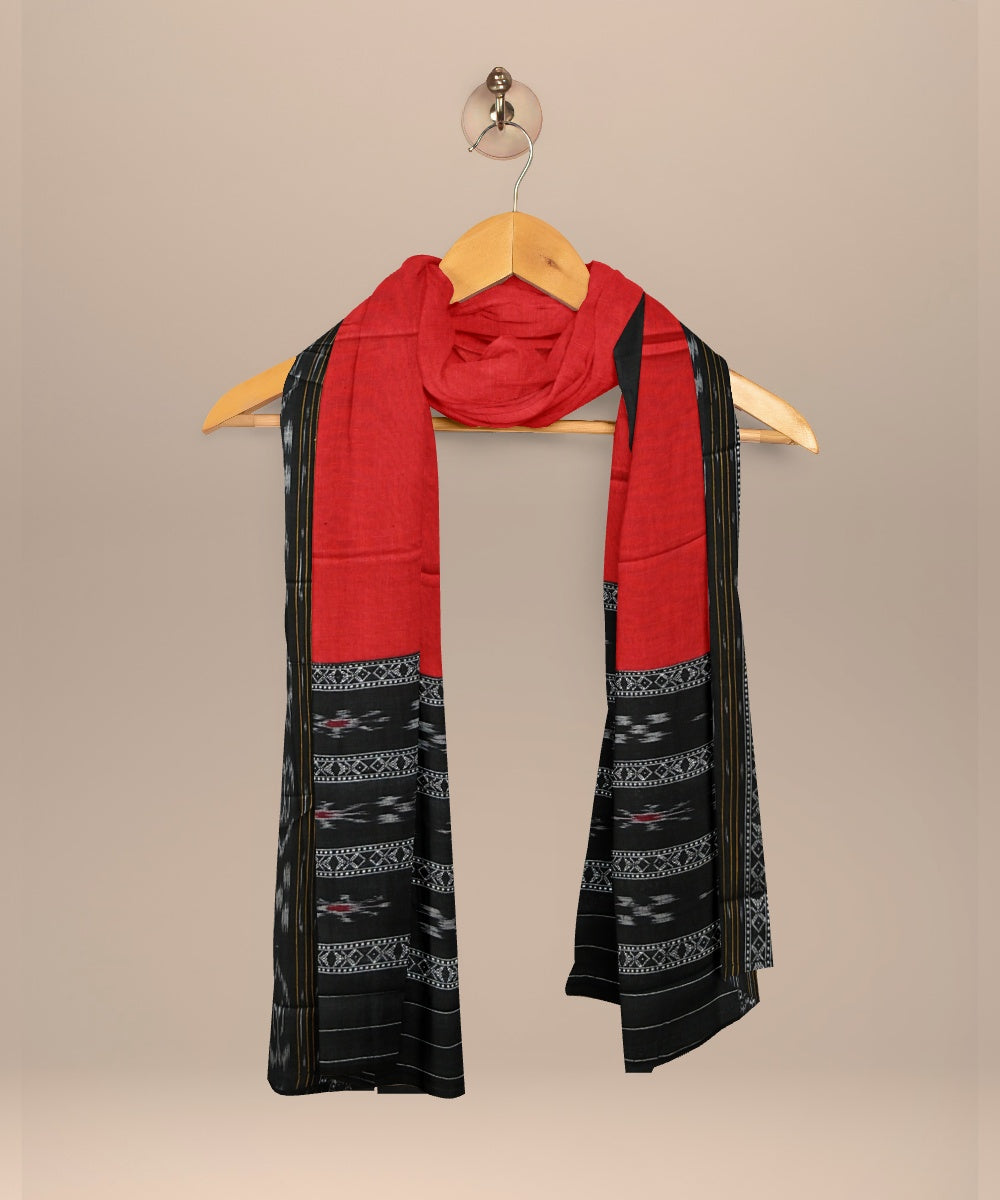 Black dark red handloom cotton nuapatna dress material