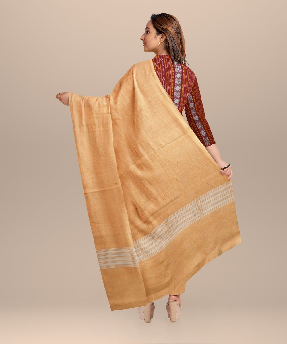 Maroon burly wood handloom cotton nuapatna dress material