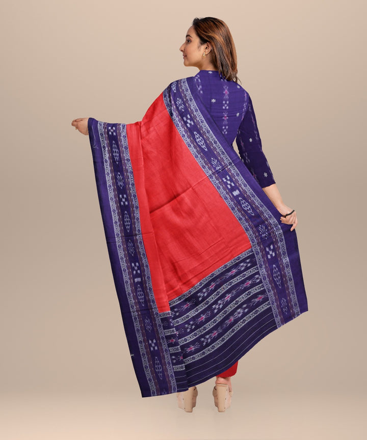 Purple dark red handloom cotton nuapatna dress material