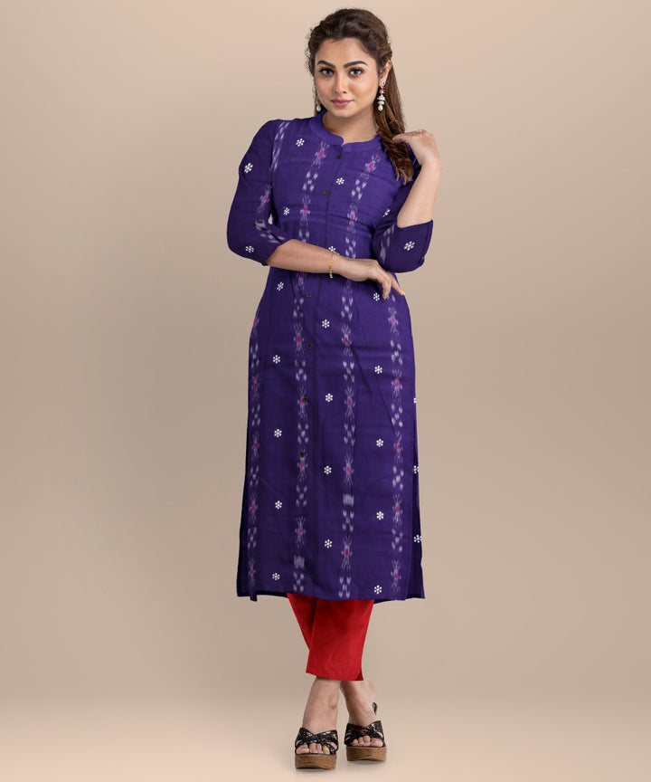 Purple dark red handloom cotton nuapatna dress material