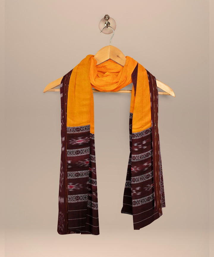 Maroon orange hand loom cotton nuapatna dress material