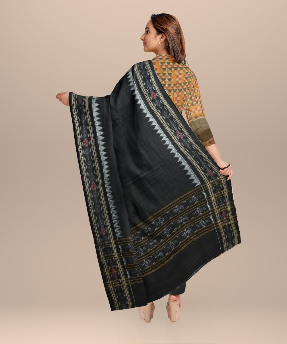 Multicolor black handloom cotton sambalpuri dress material