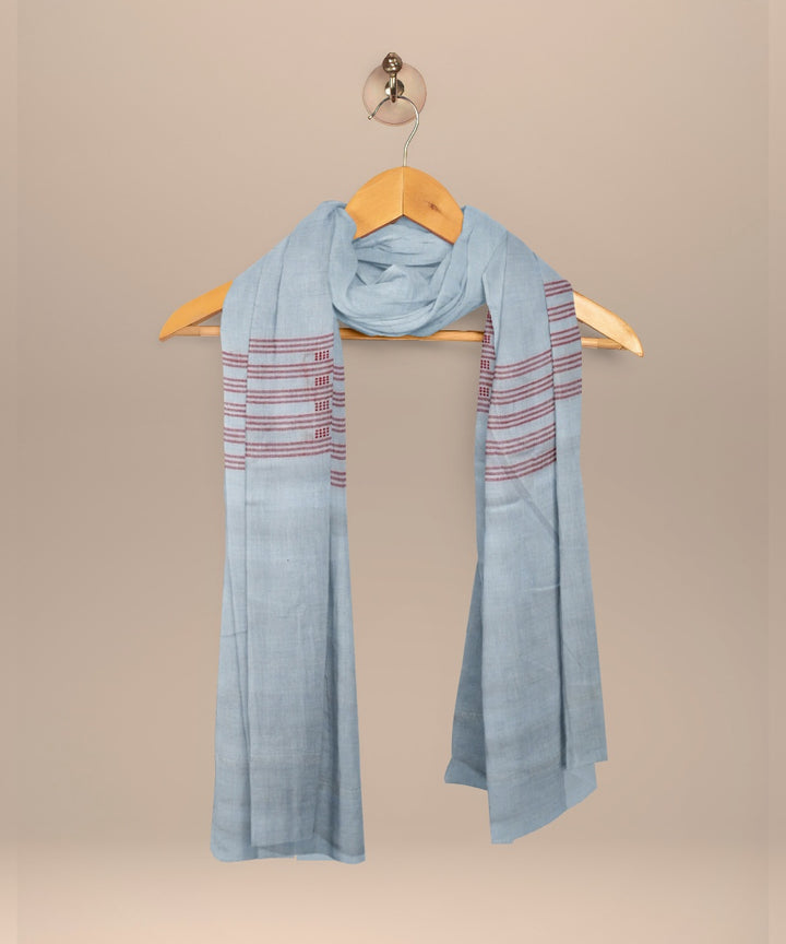 Brown white handloom cotton nuapatna dress material