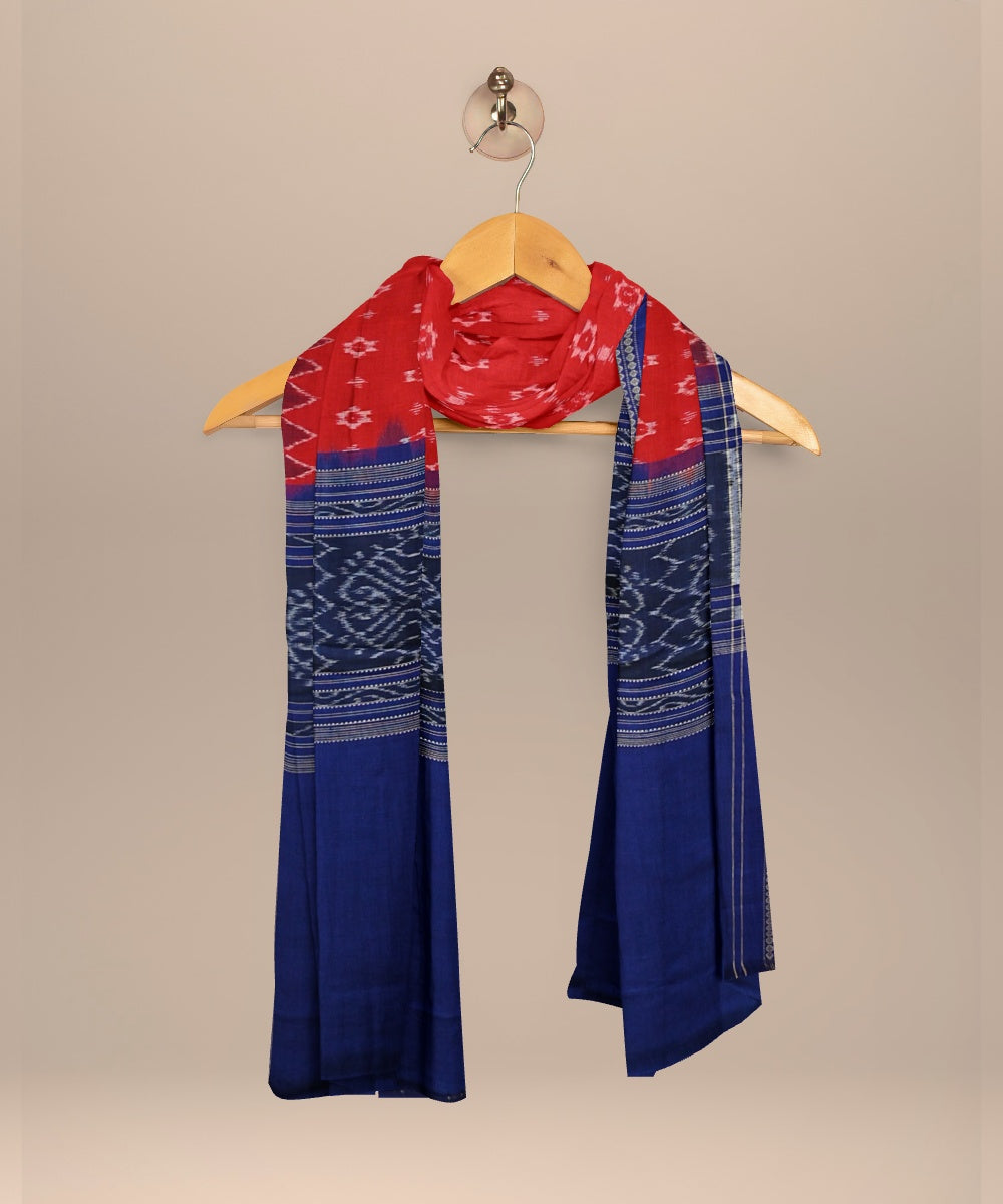 Multicolor orange handloom cotton sambalpuri dress material