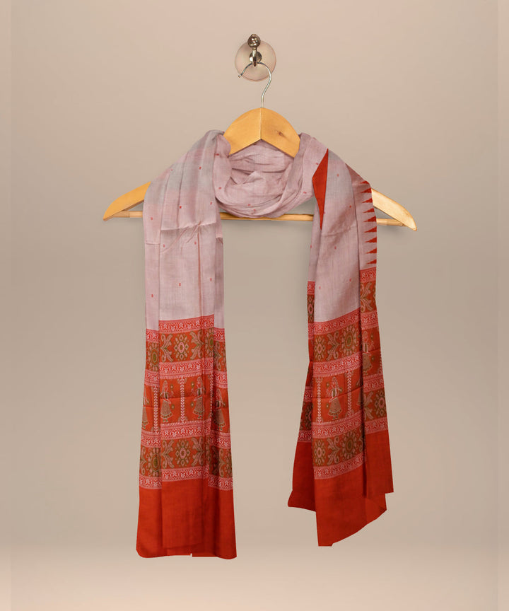 Orange dust storm handloom silk bomkai dress material