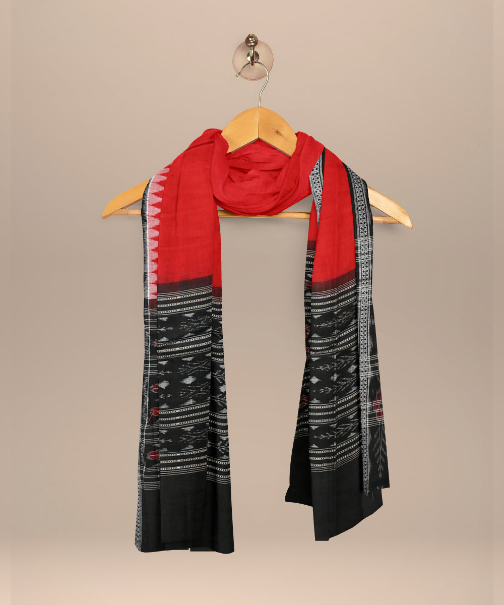 Multicolor dark red cotton handloom sambalpuri dress material