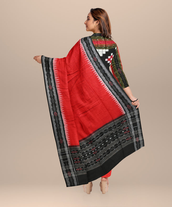 Multicolor dark red cotton handloom sambalpuri dress material