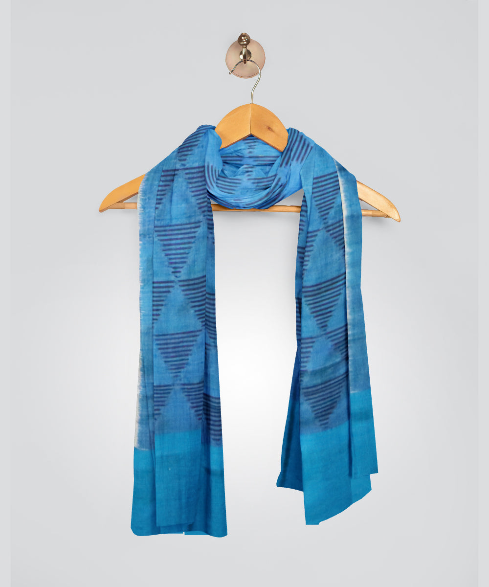 Bright navy blue bright navy blue silk handloom sambalpuri stole