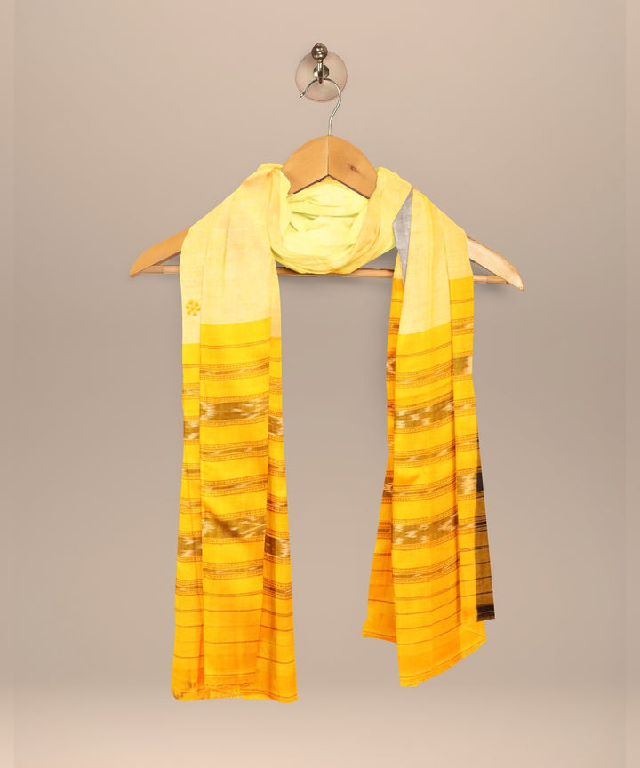 Black chrome yellow handloom cotton nuapatna dress material