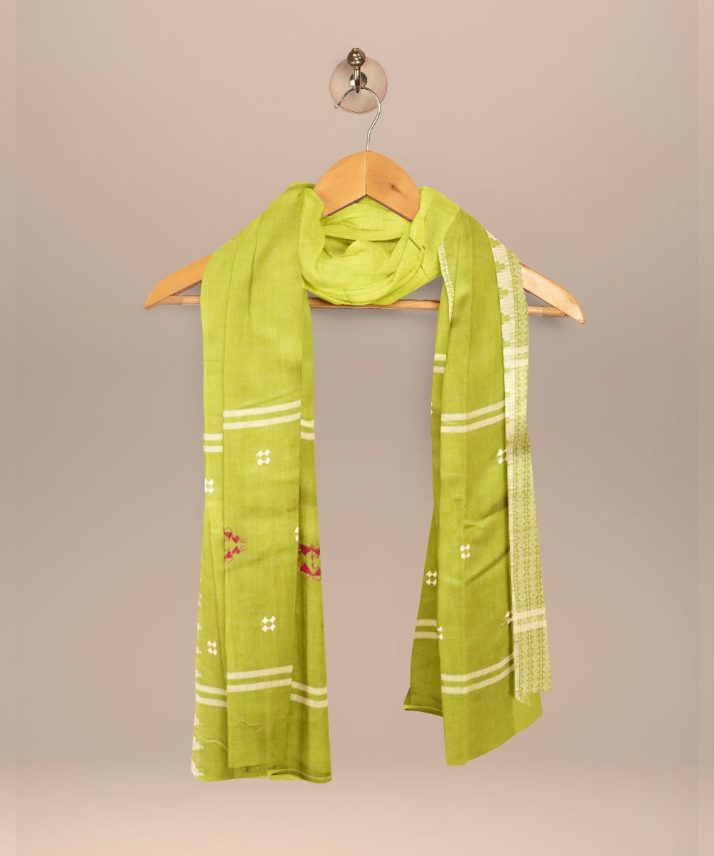 Purple deep moss green handloom cotton nuapatna dress material