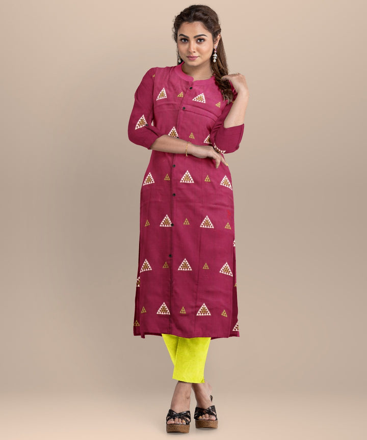 Purple deep moss green handloom cotton nuapatna dress material