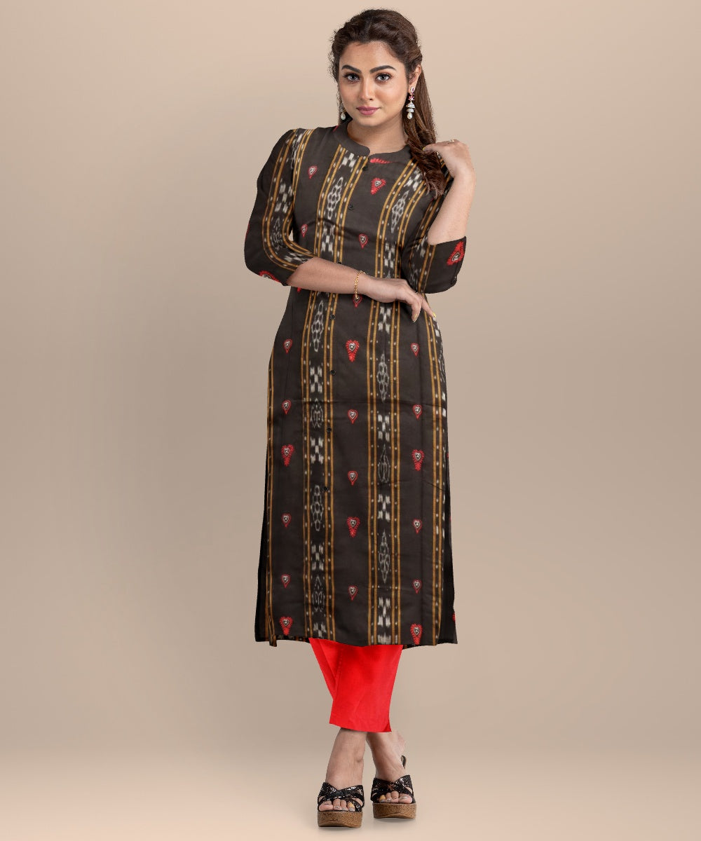 Cyber grape dark red handloom cotton nuapatna dress material
