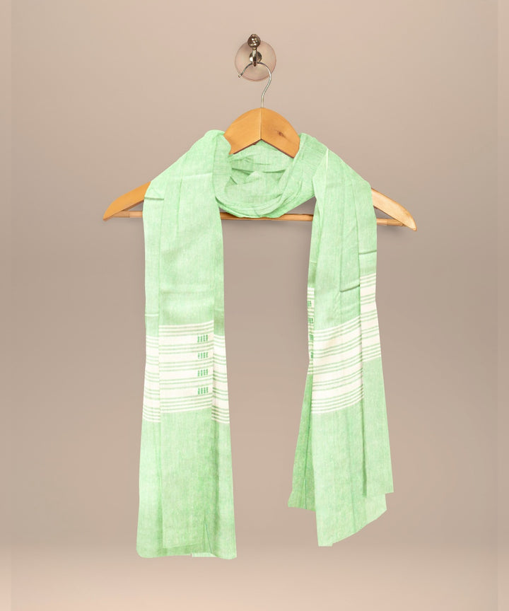 Dark green celadon handloom cotton nuapatna dress material