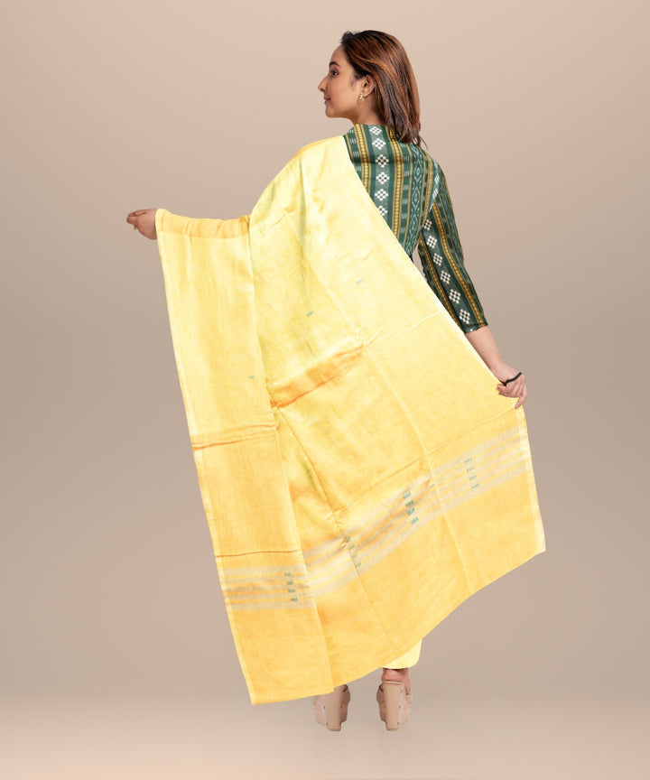 Dark green deep champagne handloom cotton nuapatna dress material