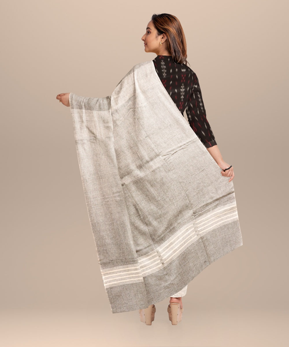 Black gray handloom cotton nuapatna dress material
