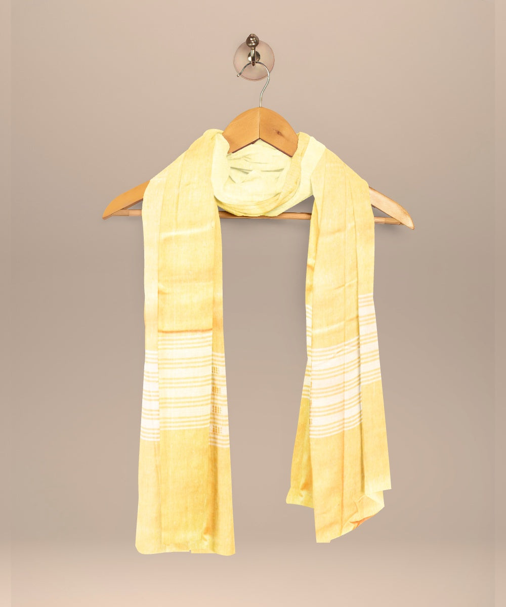 Yellow deep champagne handloom cotton sonepur dress material