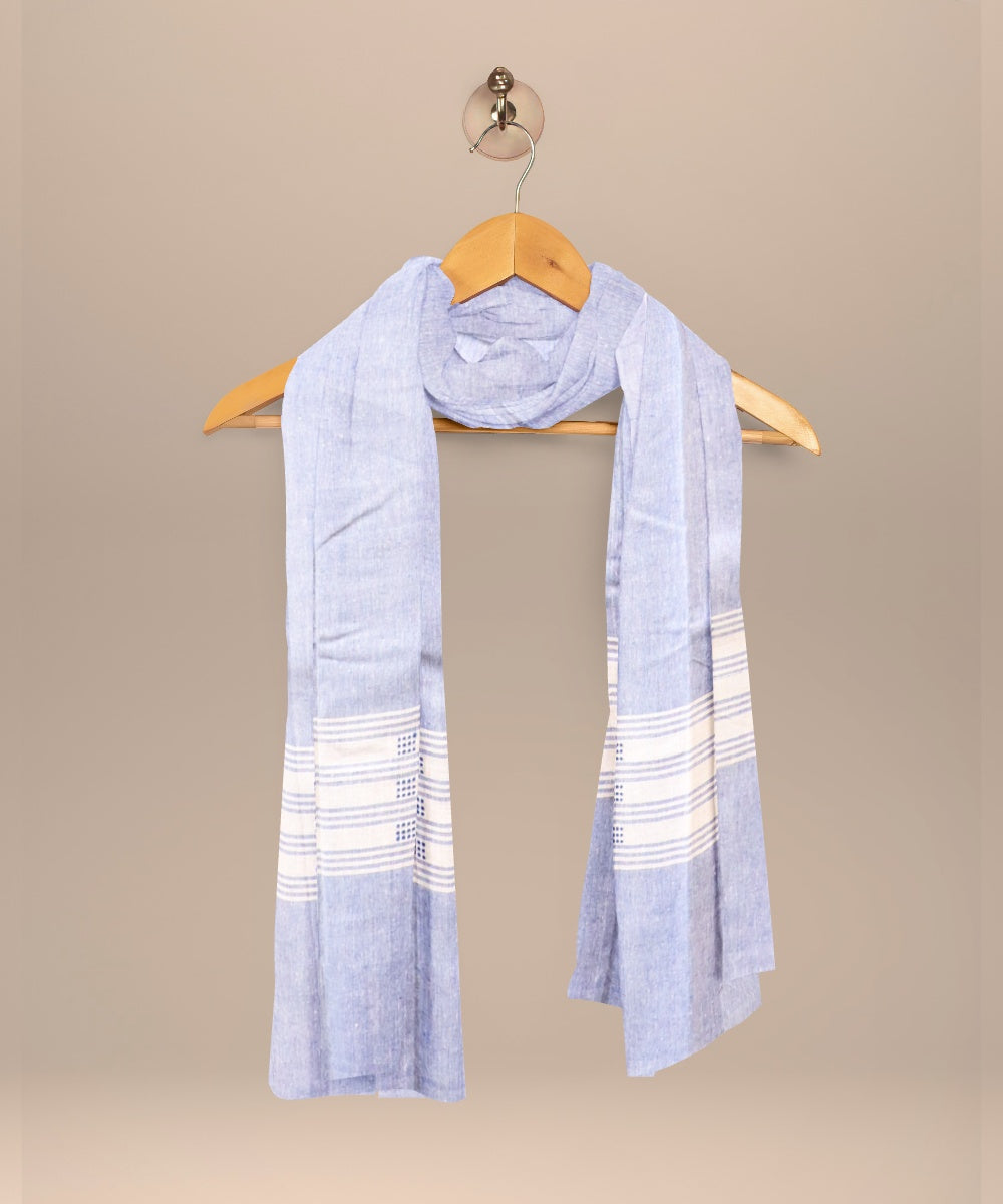 Cyan blue french sky blue handloom cotton sonepur dress material