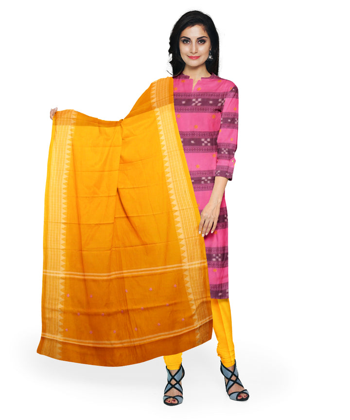 Red black handloom cotton sambalpuri dress material