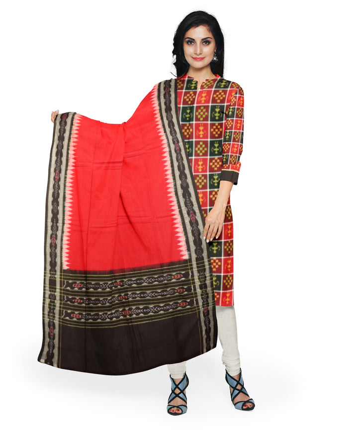 Multicolor black handloom cotton sambalpuri dress material