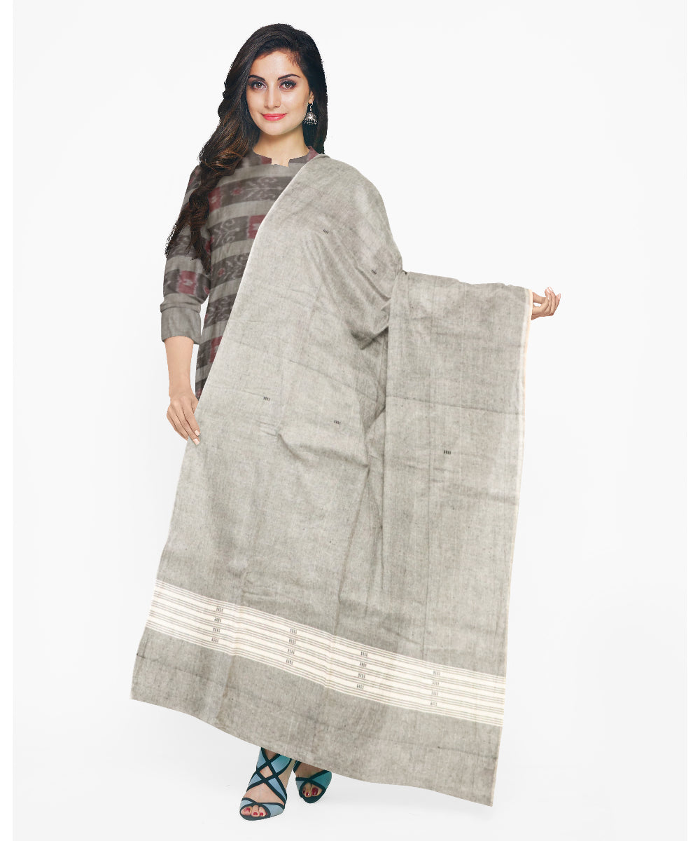 Grey gray handloom cotton nuapatna dress material