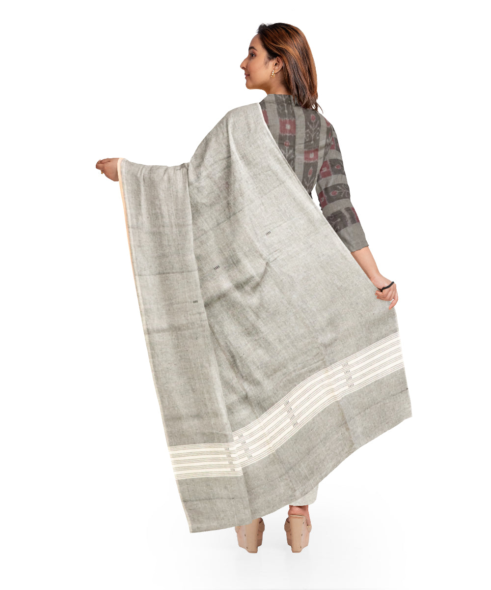 Grey gray handloom cotton nuapatna dress material