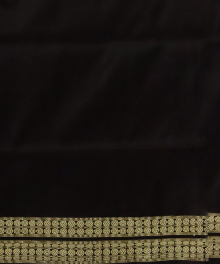 Maroon black handloom sambalpuri silk saree