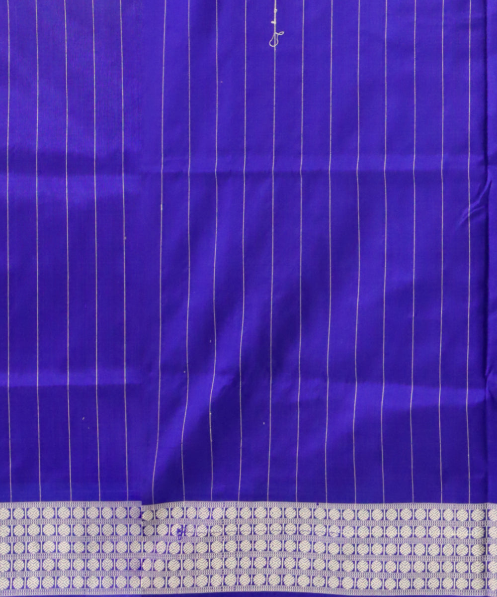 Grey dark blue silk handloom sambalpuri saree