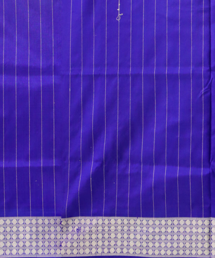 Grey dark blue silk handloom sambalpuri saree
