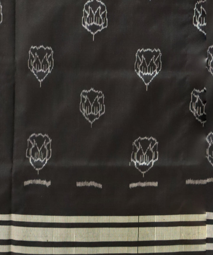 Black black silk handloom sambalpuri saree