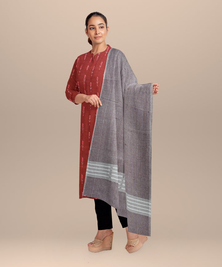 Maroon burnt sienna handloom cotton nuapatna dress material