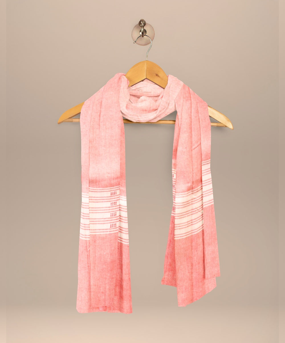 Maroon cameo pink handloom cotton sonepur dress material