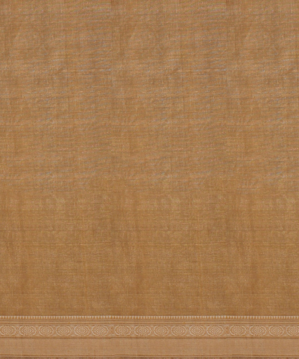 Mustard beige tussar silk handwoven chattisgarh saree