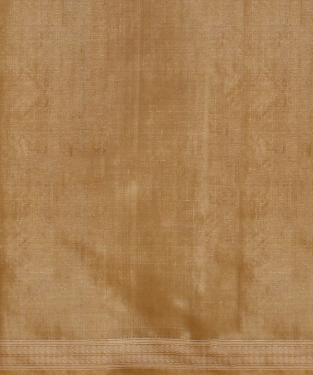Beige red tussar silk handwoven chattisgarh saree