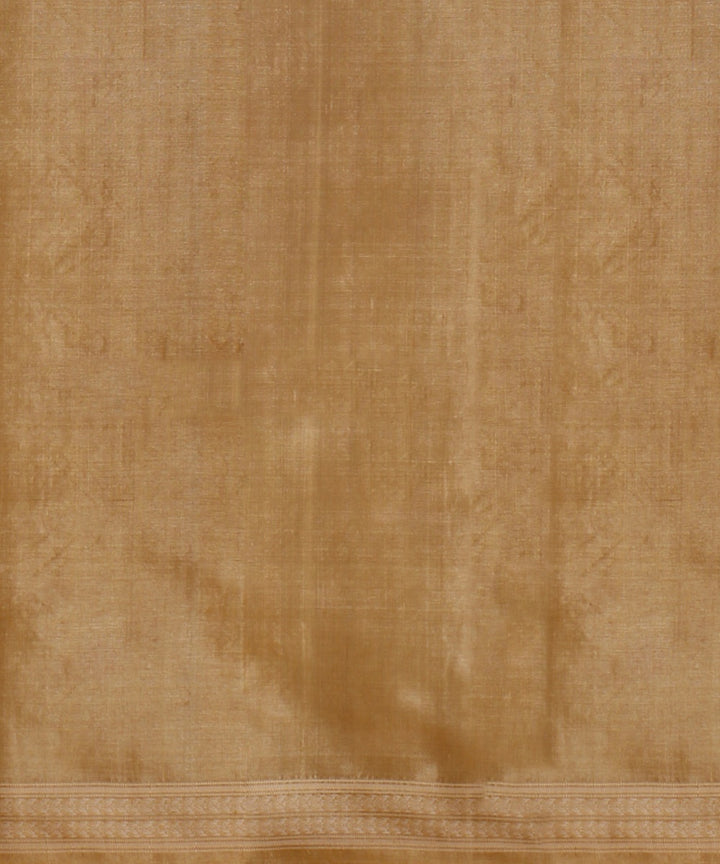 Beige red tussar silk handwoven chattisgarh saree