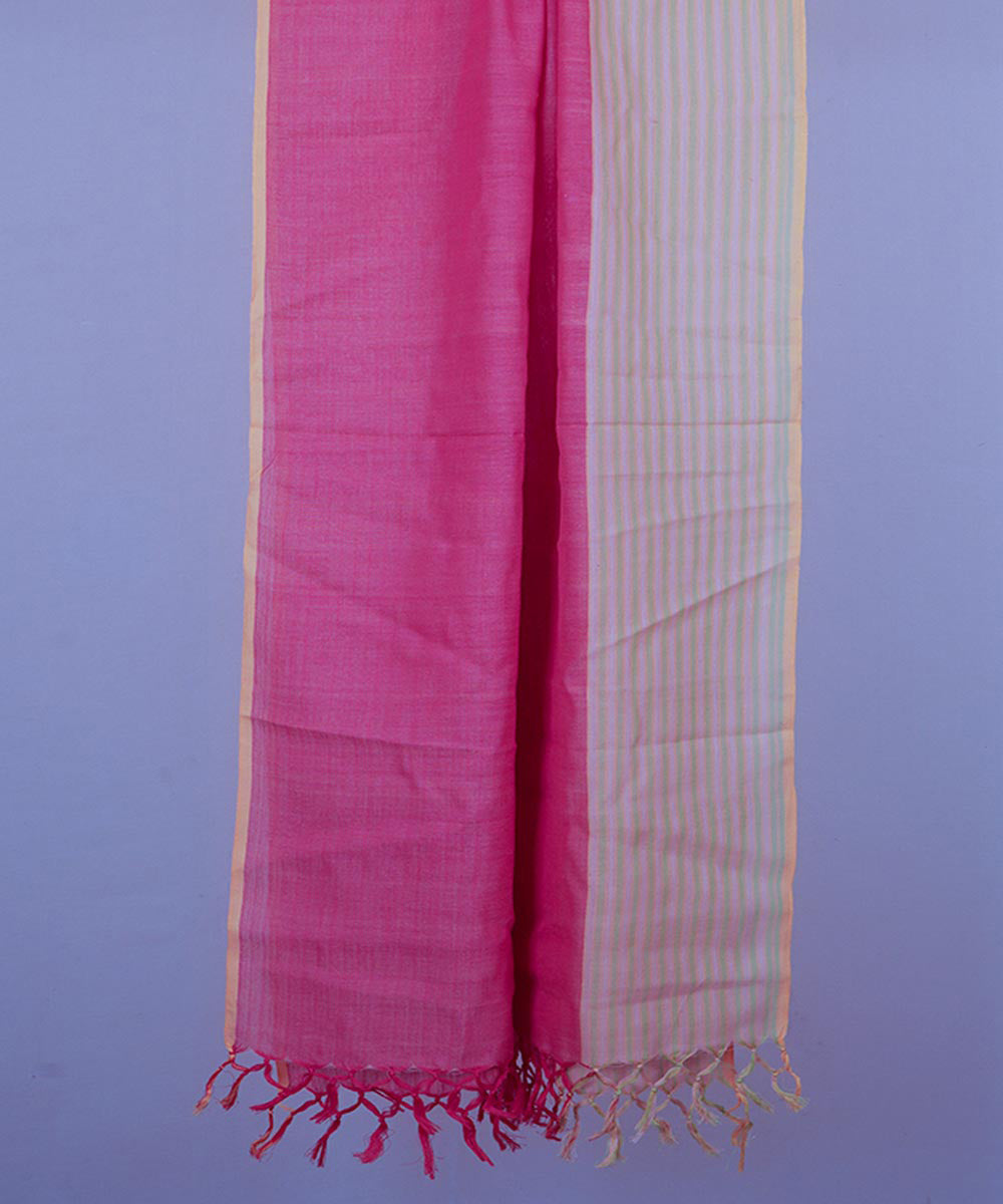 Red handwoven cotton stole