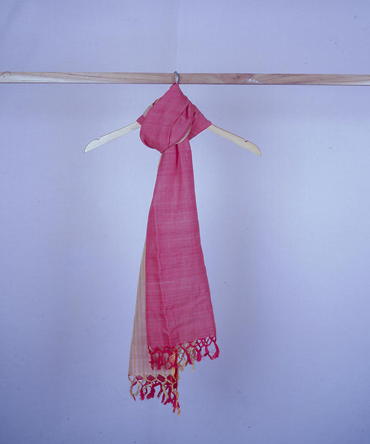 Red handwoven cotton stole
