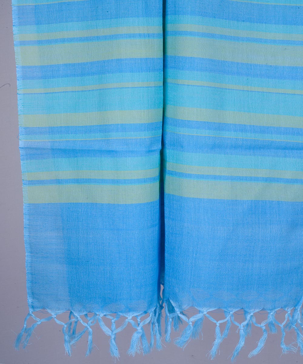 Blue handloom cotton stole