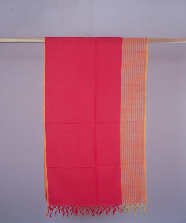 Red handloom cotton stole