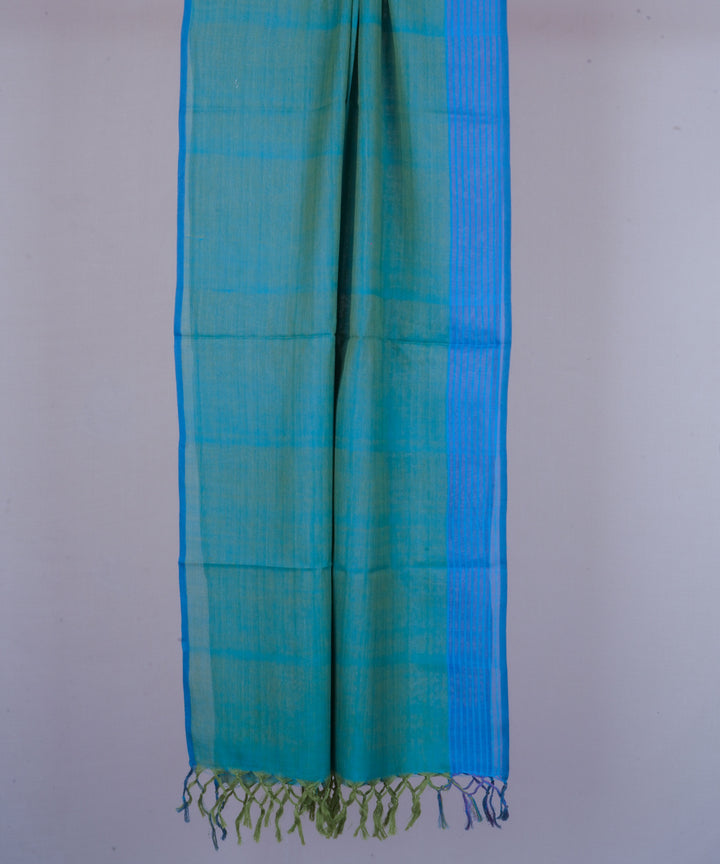 Blue green handloom cotton stole