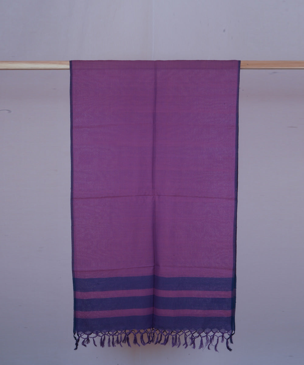 Mauve handwoven cotton stole