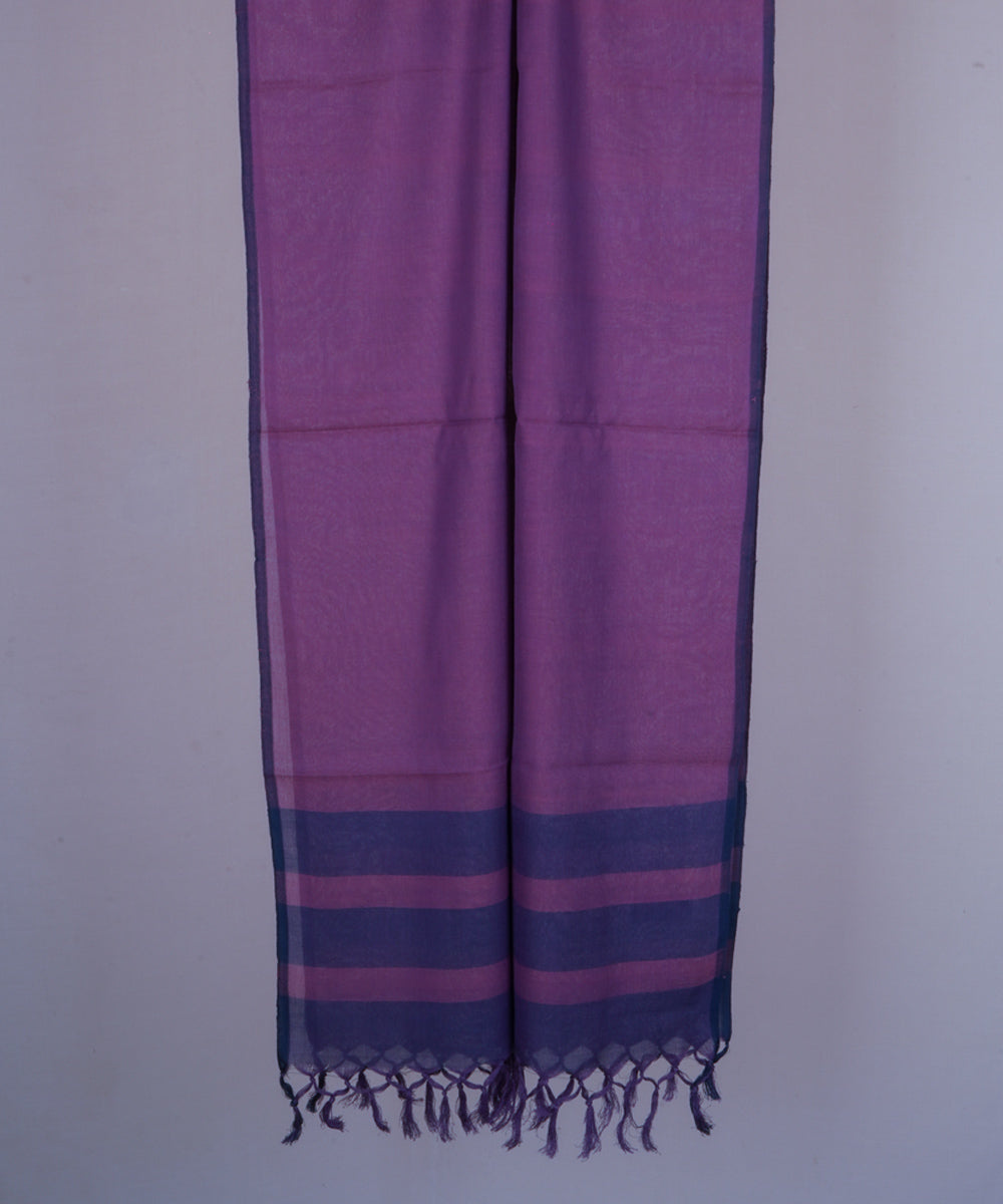 Mauve handwoven cotton stole
