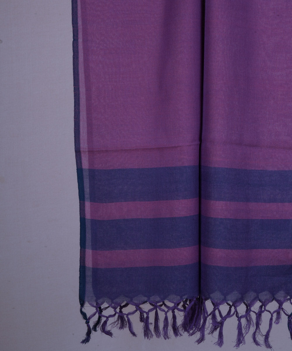 Mauve handwoven cotton stole