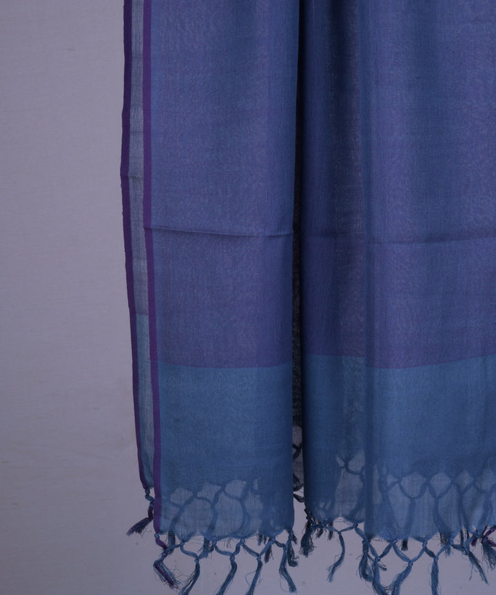 Purple handwoven cotton stole
