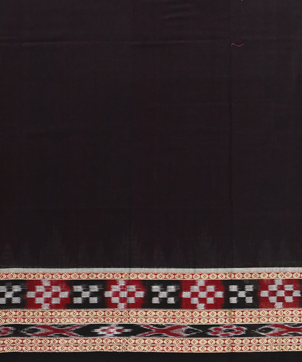 Fuchsia black pasapalli border sambalpuri cotton saree