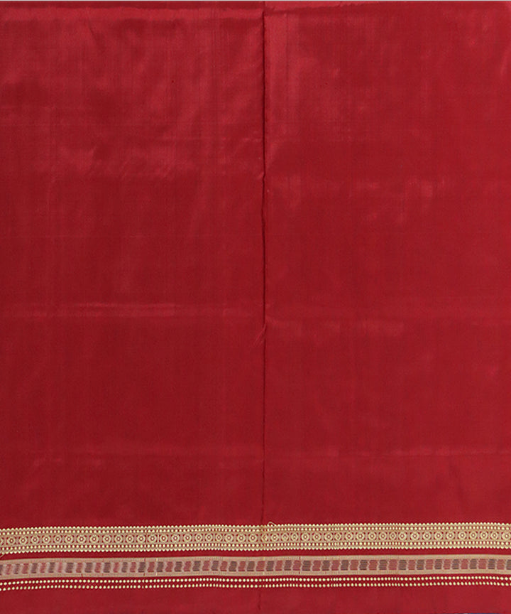 Dodger blue maroon handwoven sambalpuri silk saree