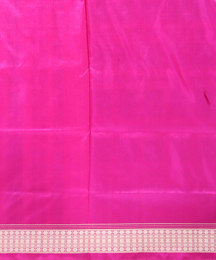 Black pink patli handwoven sambalpuri silk saree