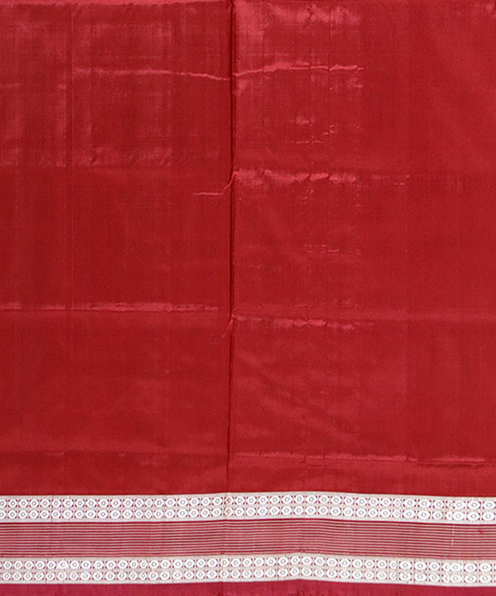 Black maroon handwoven sambalpuri silk saree