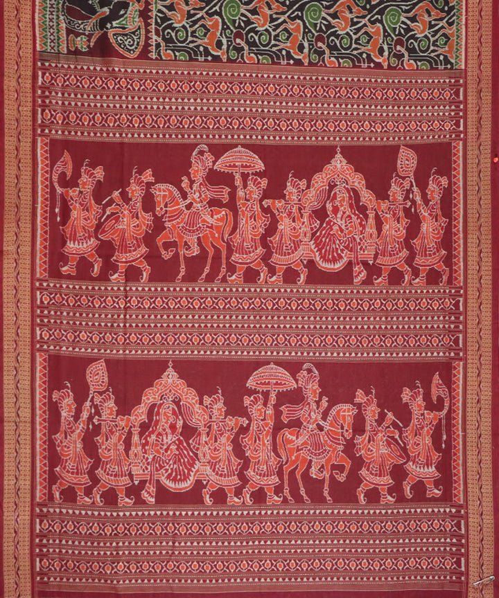 Multicolor handwoven sambalpuri cotton saree
