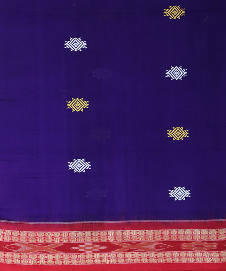 Purple red cotton handwoven bomkai saree